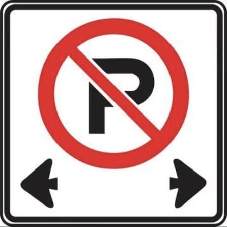 Accuform TRAFFIC SIGN  NO PARKING 24 in  X 24 in  DG FRR052DP
